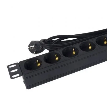 Phasak Regleta para Rack BNS 1518 8 Tomas Schuko Negro